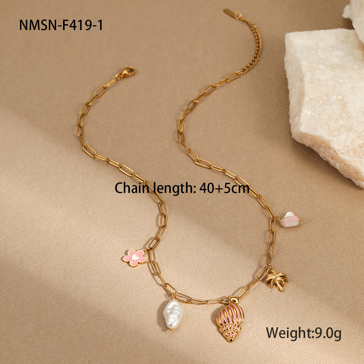Holiday Style Ceramic Pendant Bracelet Necklace